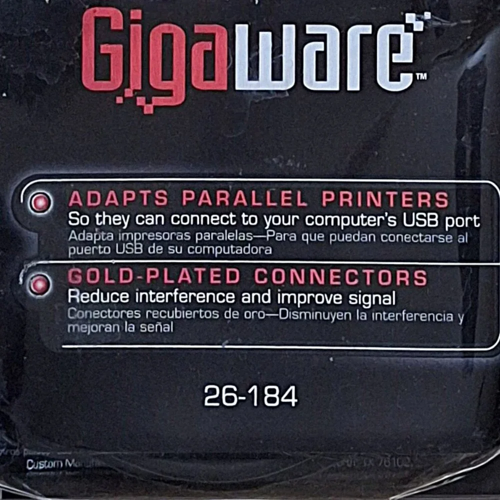 Gigaware 6 Ft USB to IEEE1284 CN36 Parallel Printer Adapter NIP